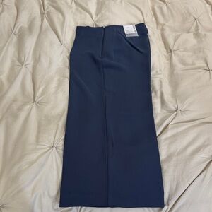 Elegant  Blue/gray Wide Leg Trousers